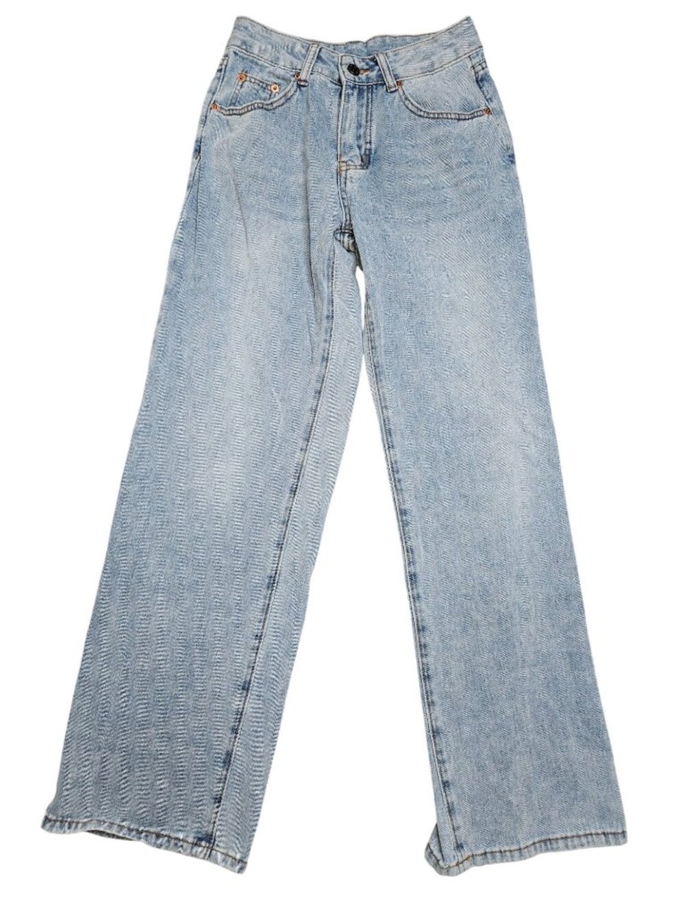 Gaiety Straight Leg Loose Fit Mid Rise Stretch 5 Pocket Jeans Women Size XS